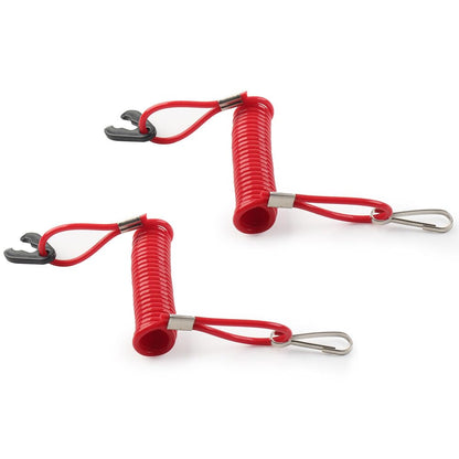ya 6 8.14 2PCS Outboard Kill Switch Lanyard Tether Emergency Stop Lanyard for Yamaha Red