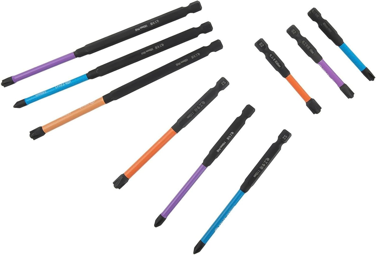 ya 26 10.21 baidi Slotted Cross Screwdriver Special 65-150mm 9X 9pcs Set Alloy Steel Bit