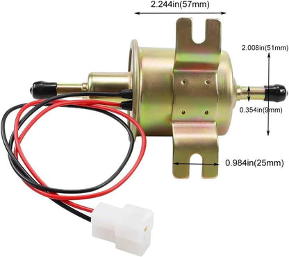 ya 5 8.24 baidi 12V Fuel Pump HEP-02A 2.5-4 PSI Metal Solid Diesel Engine Motorcycle Carburetor