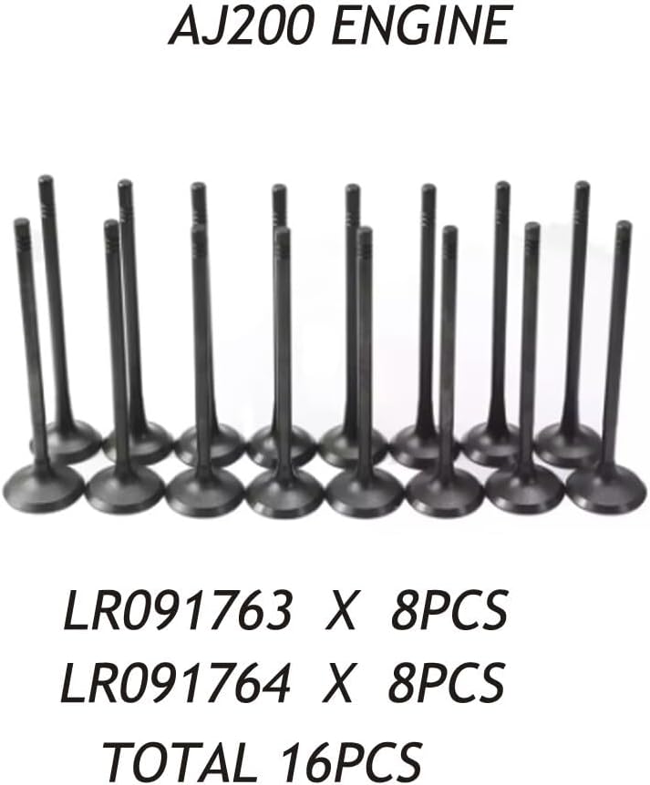 ya 4 8.24 baidi TOTAL 16PCS LR091763 LR091764 Inlet Exhaust Valve for Range Rover 2.0L AJ200