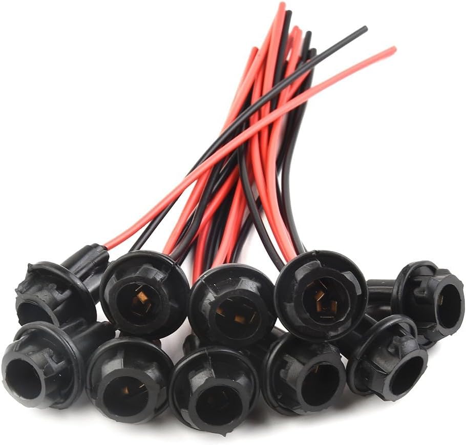 ya 13 9.15 baidi 10Pcs Plastic Lamp Light Bulb Socket Holder Connector Extension Car LED