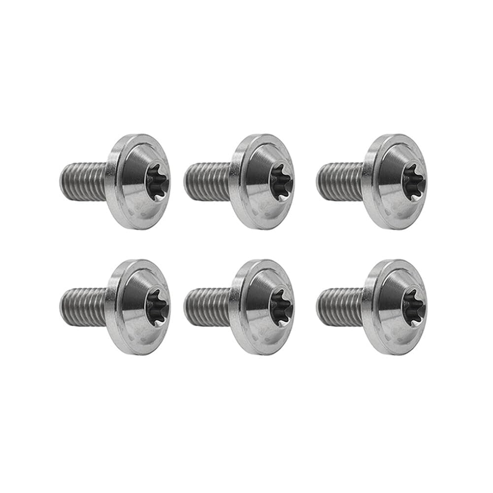 ya 9 10.24 6pcs Alloy Bolts Truss Torx Head Screws M6x20mm for Motorcycle Silver