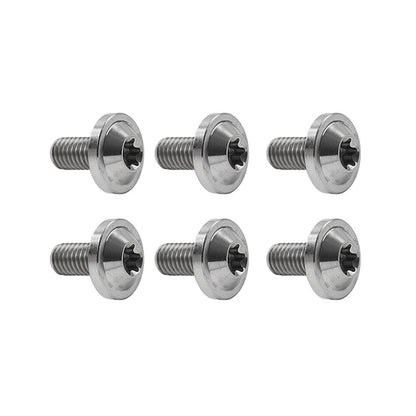 ya 9 10.24 6pcs Alloy Bolts Truss Torx Head Screws M6x20mm for Motorcycle Silver