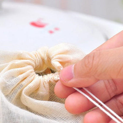 ya 14 9.20 baidi 10xSmall Cotton Drawstring Straining Tea Cooking Separate Spice Filter Bags-1