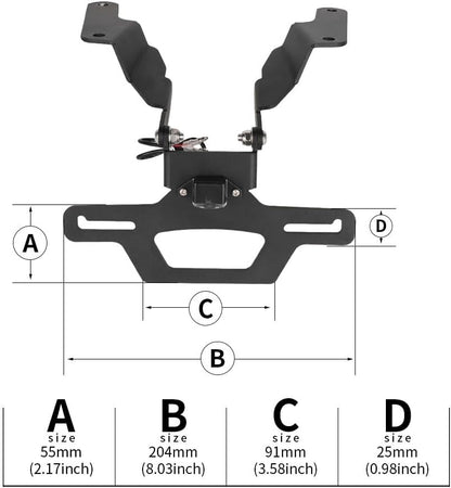 ya 13 9.15 baidi for Honda CBR650R CB650R 2019 20 Foldable Fender Eliminator License Plate Light