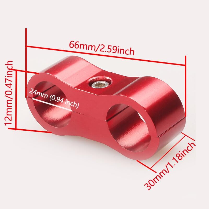 ya 4 8.24 baidi 4-8Pcs AN12 Hose Separator Clamp Fitting Connector Oil Fuel Hose Line Adapt