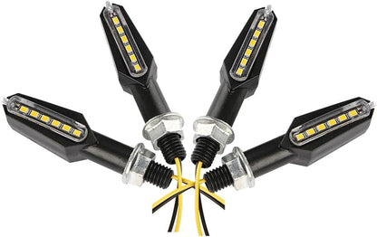 ya 11 9.14 zhengce 4Pcs Universal Motorcycle LED Amber Turn Signal Indicators Lights Blinker L