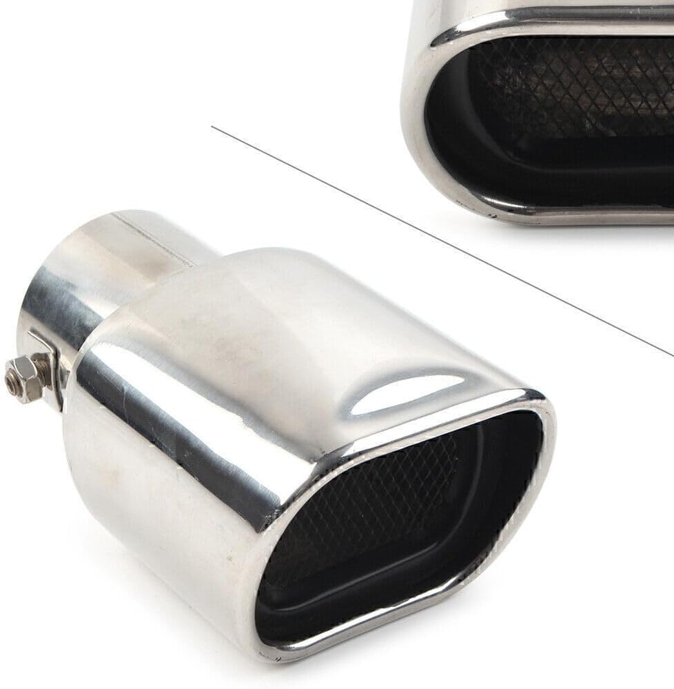 ya 6 8.14 Car Stainless Steel Rear Pipe Tail Muffler Tip Square Shape Accessories