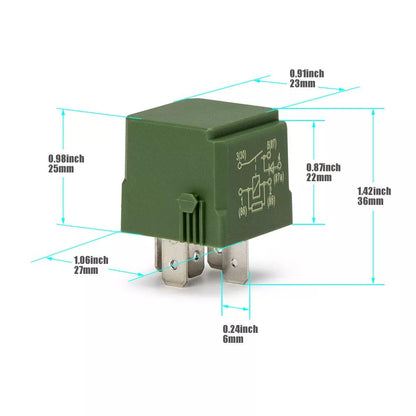 ya 4 8.8 5 Prong 12V Green Starter Relay Fit for Mercedes-Benz C230 2002-2006 0025427619