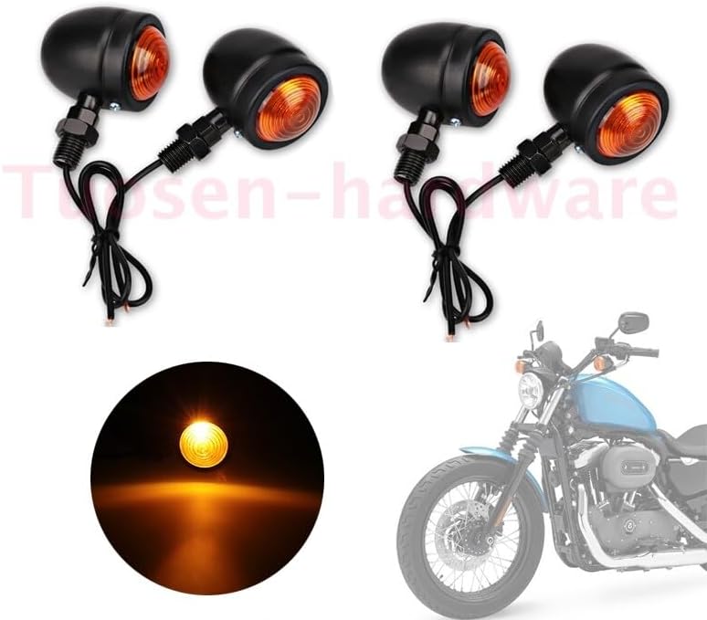 ya 4 8.24 baidi 4X Motorcycle Turn Signal Light for Cafe Racer Turn Signals Universal 12v Retro