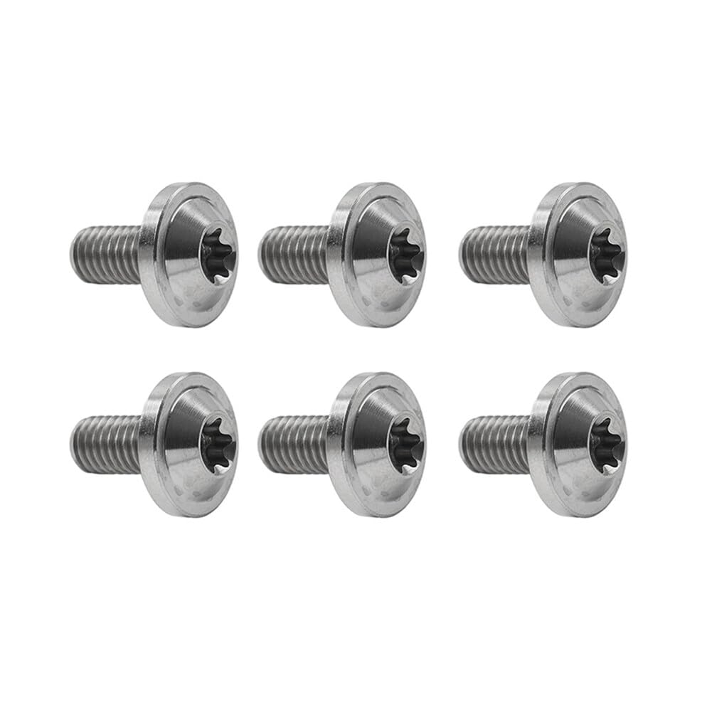 ya 9 10.24 6pcs Alloy Bolts Truss Torx Head Screws M5x25mm for Motorcycle Silver