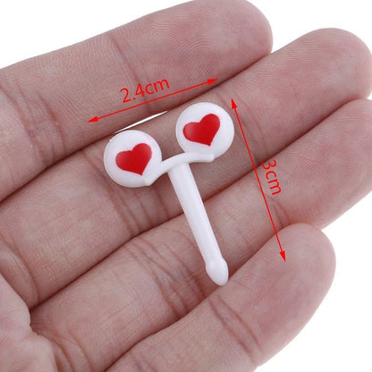 ya 14 9.20 baidi 10Pcs re ble eye for Mini fruit fork sign cartoon kids food picks desert toothp-wq-1
