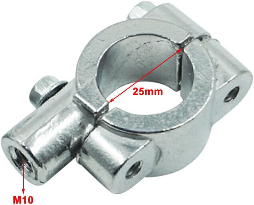 ya 6 8.14 25mm M10 Rearview Handlebar Mirror Mount Holders Adapter Clamp Motor Silver