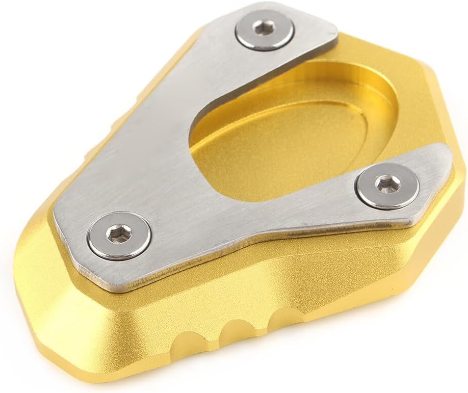 ya 2 8.15 Motorcycle Kickstand Side Stand Pad Extension for Kawasaki ZX-10R 2011-2023 GOLD