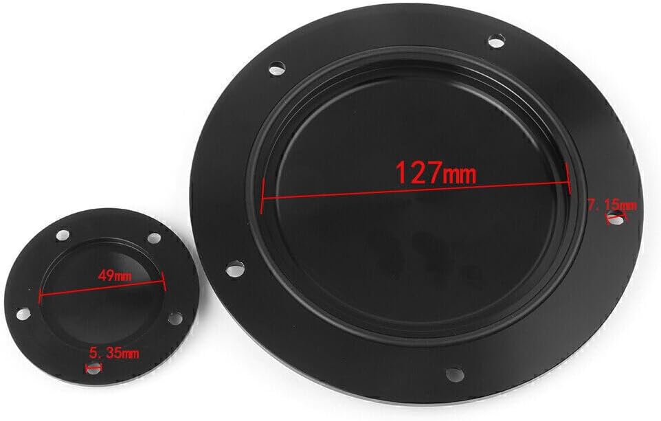 ya 4 8.14 Pair Al for Mini um 5 Hole Engine Clutch Cover Timing Cover for Harley Twin Cam Silver