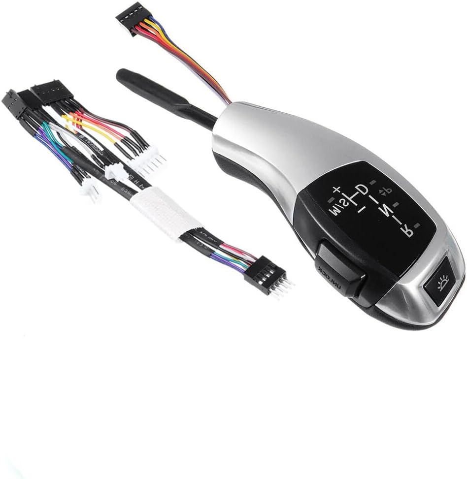 ya 4 8.24 baidi Automatic LED Shift Knob Gear Shifter for LHD for BMW E90 E92 E93 F30 Style Sliver