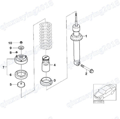 ya 8 8.24 baidi Pair Set of 2 Rear Shock Absorbers for 04-10 for BMW E60 525i 528i 530i 33526766605