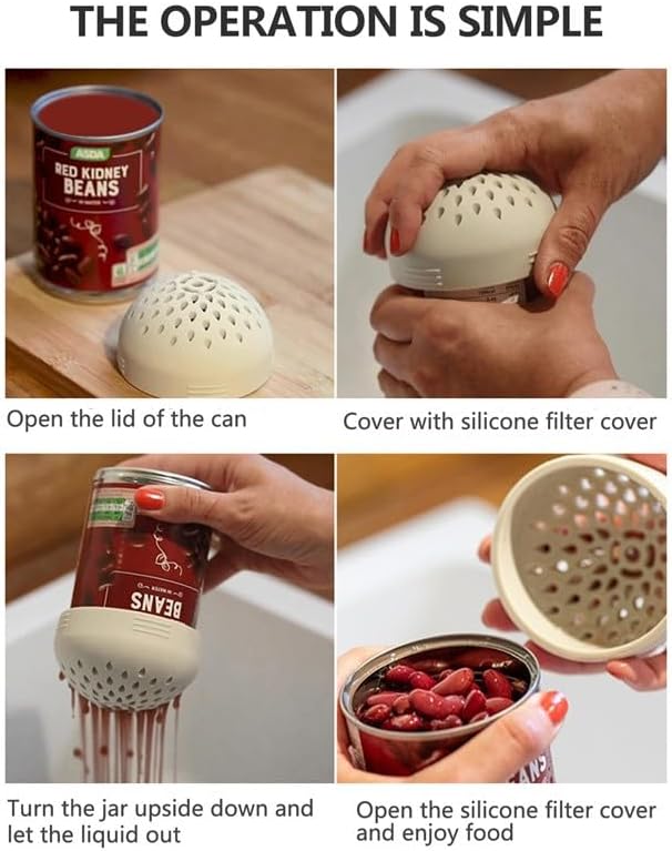 ya 14 9.20 baidi for Mini Can Colander Silicone Strainer for Food and Multi Use 3PCS-1