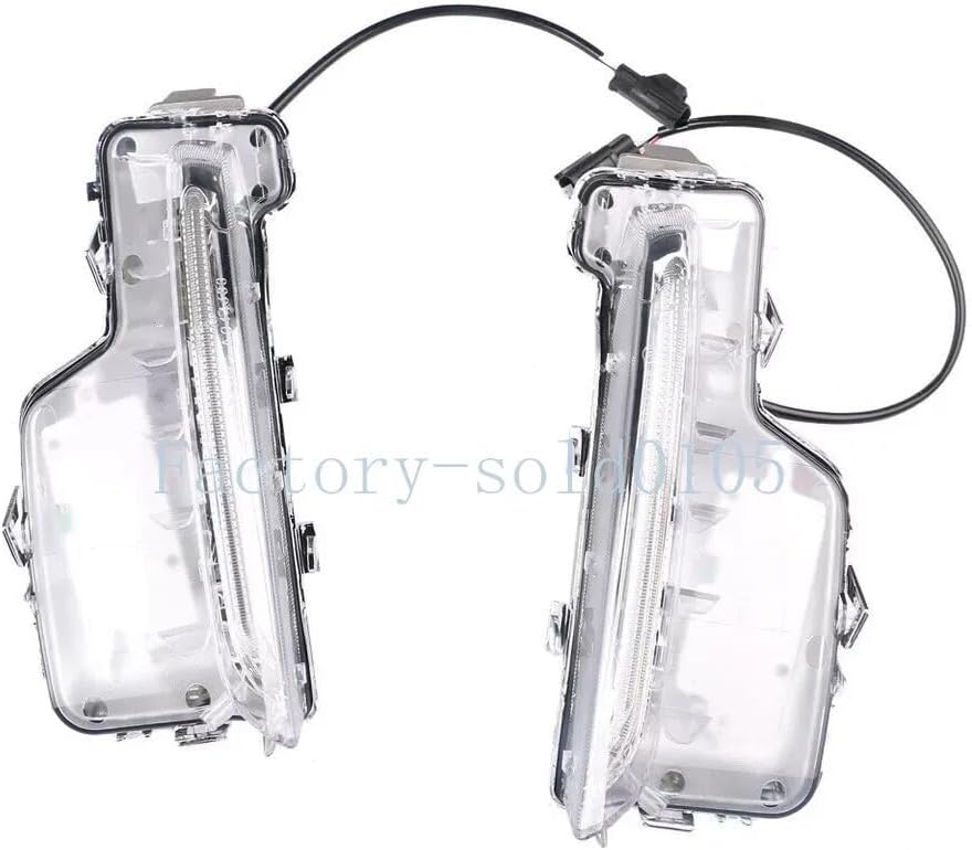 ya 4 8.14 2 * LED Front Bumper Fog Light Driving Light Clear Lens for Volvo S60 2014-2018
