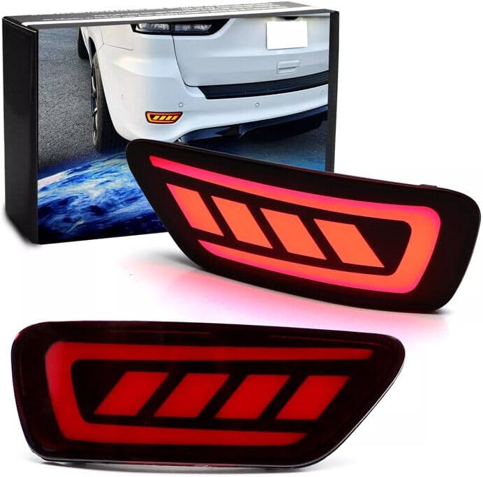 ya 2 8.15 2 pieces of red LED rear bumper reflector lights suitable for Jeep WK2 Grand Cherokee