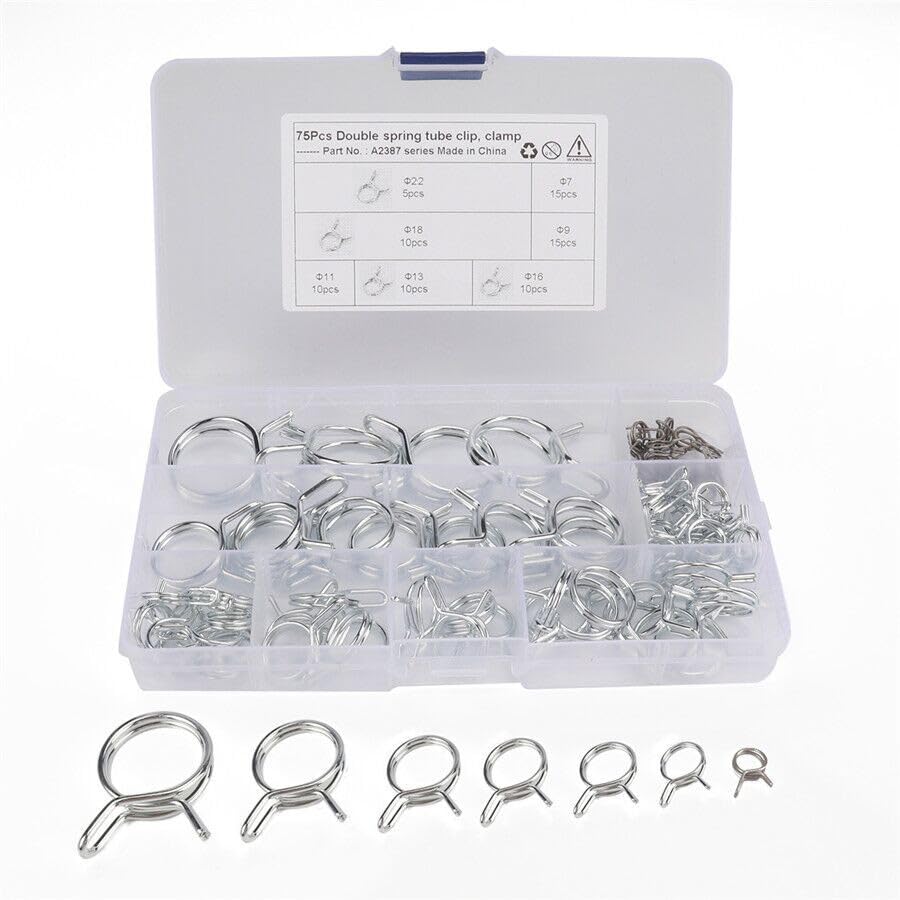 ya 9 10.24 Fuel Line Hose Spring Wire Clips Water Pipe Air Tube Clamps ¦µ7-¦µ22 for Car