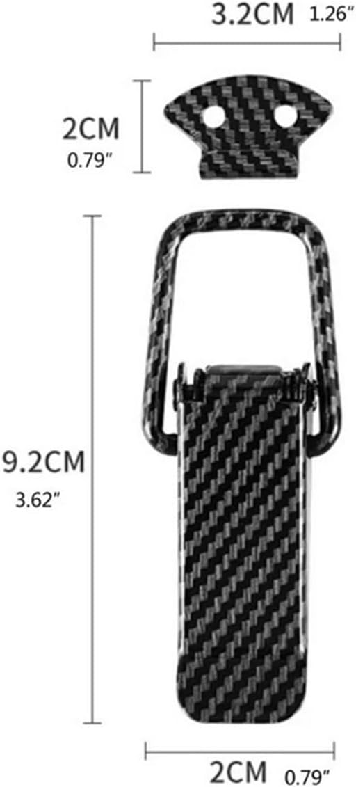 ya 5 8.10 Car Truck Bumper Clip Security Hook Lock Fast Release Fastener Carbon Fiber Look