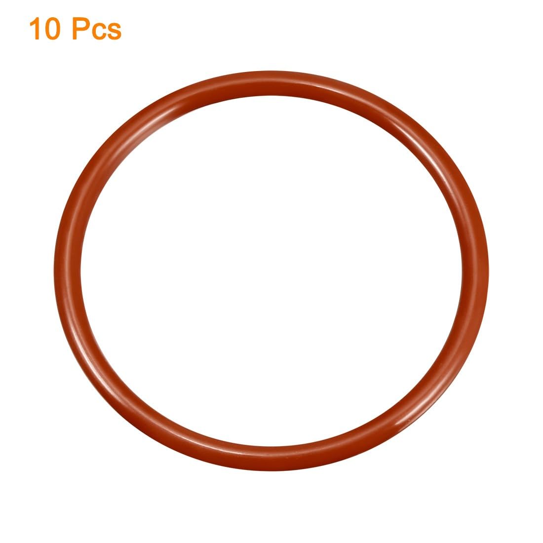 ya 13 9.15 baidi Silicone O-Ring 55mmx48mmx3.5mm VMQ Seal Rings Sealing Gasket Red 10Pc