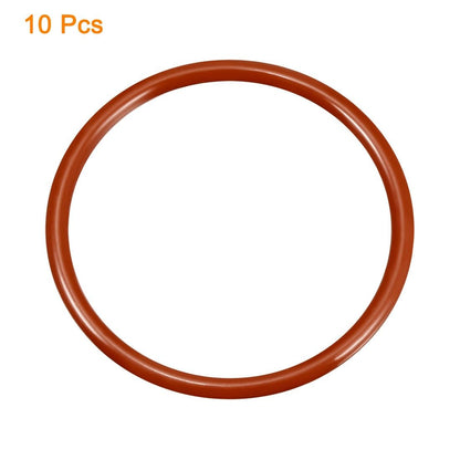 ya 13 9.15 baidi Silicone O-Ring 55mmx48mmx3.5mm VMQ Seal Rings Sealing Gasket Red 10Pc