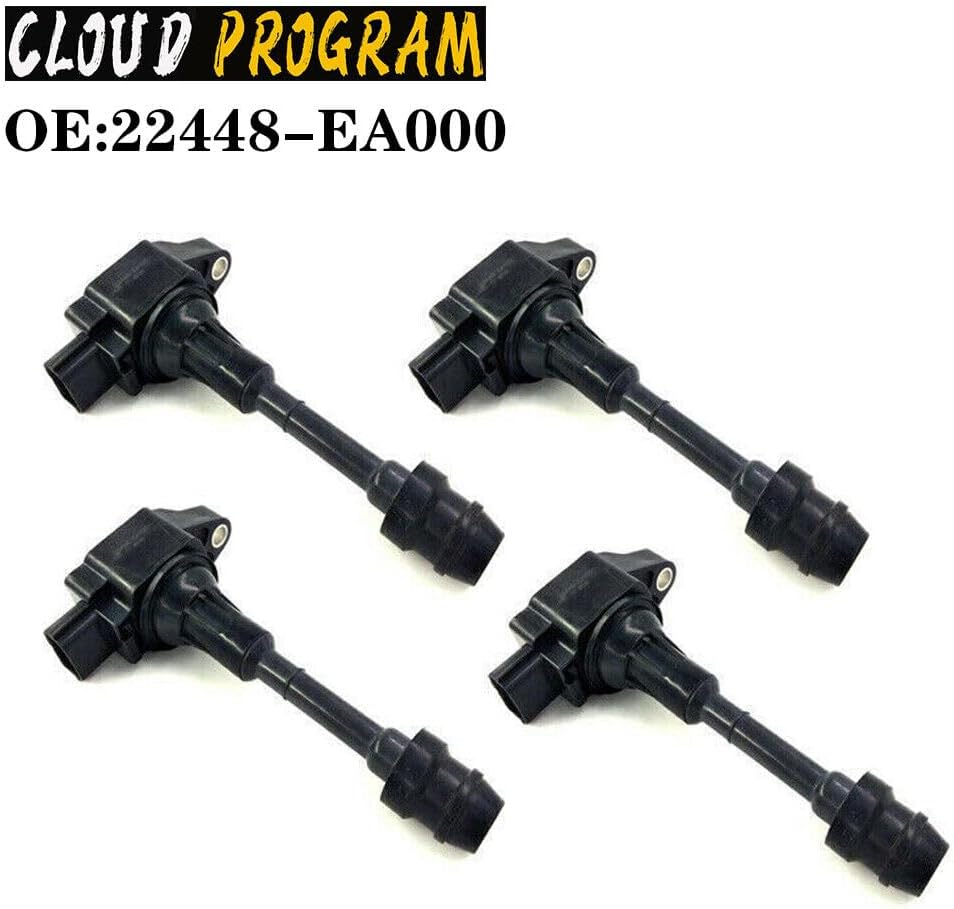 ya 4 8.14 4 sets ignition coil 22448-ea000 for Nissan Frontier 2005-2015 2.5 Tiida c11