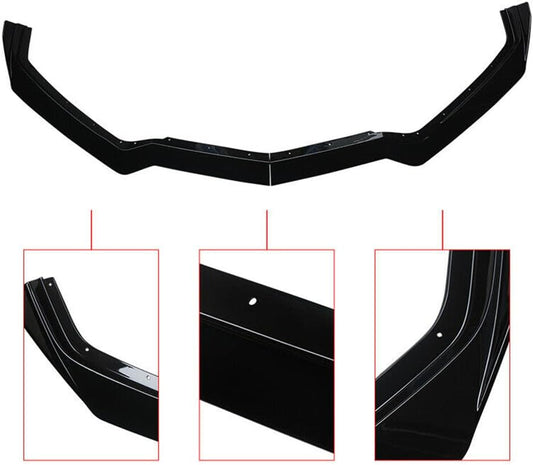 ya 2 8.15 5PCS Gloss Black Front Bumper Lip Spoiler For 20-23 for Corvette C8 5VM Style