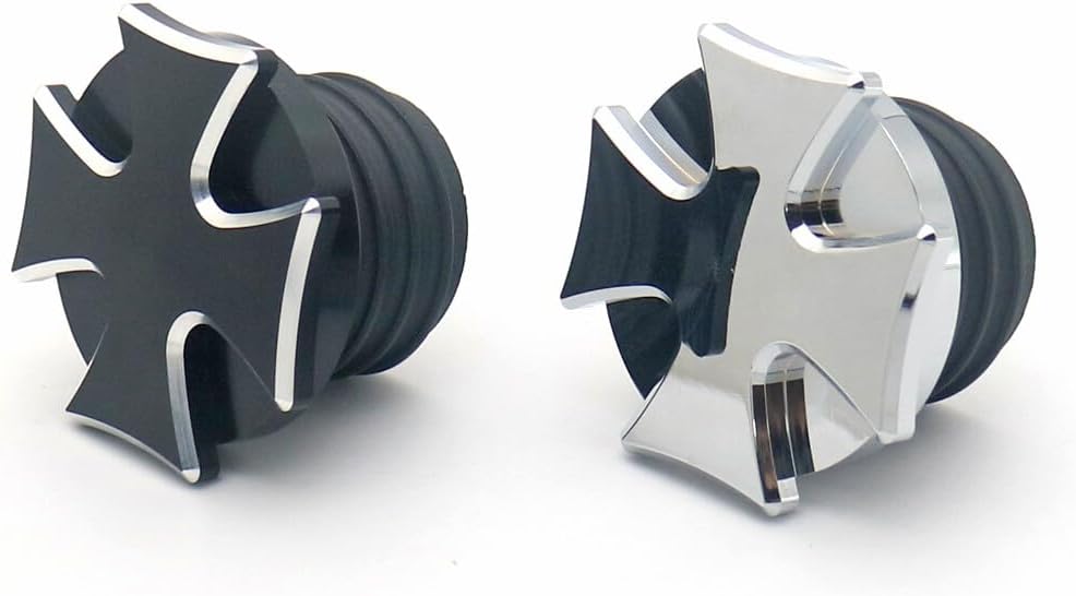 ya 9 10.24 CNC Edge Cut Vented Cross Gas Tank Cap Fuel Cap for Harley Sportster Road King