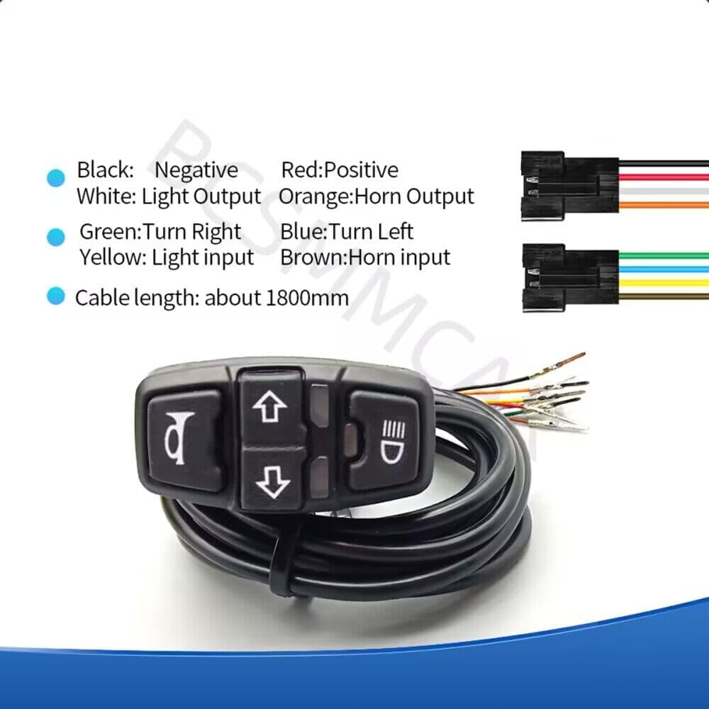 ya 23 10.7 baidi Headlight Turn Signal Horn Switch Button For Motorcycle Ebike Scooter Handlebar