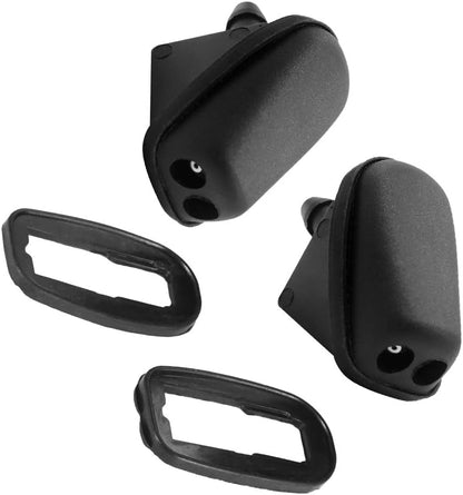 ya 12 10.8 baidi 2Pcs Front Windshield Washer Nozzle Black Replacement For Focus MK2 2004-2011