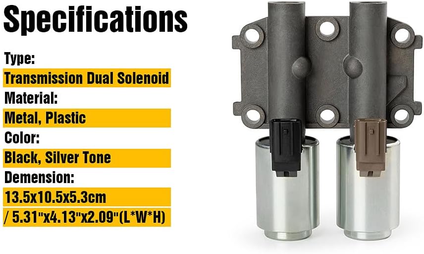 ya 10 9.16 baidi 1X Transmission Dual Linear Shift Solenoid W/Gasket for Acura TSX 2004-2008