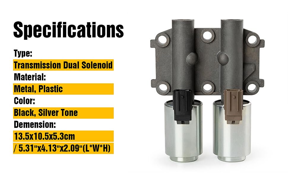 ya 6 8.24 baidi 1X Transmission Dual Linear Shift Solenoid W/Gasket for Acura RSX 2002-2006