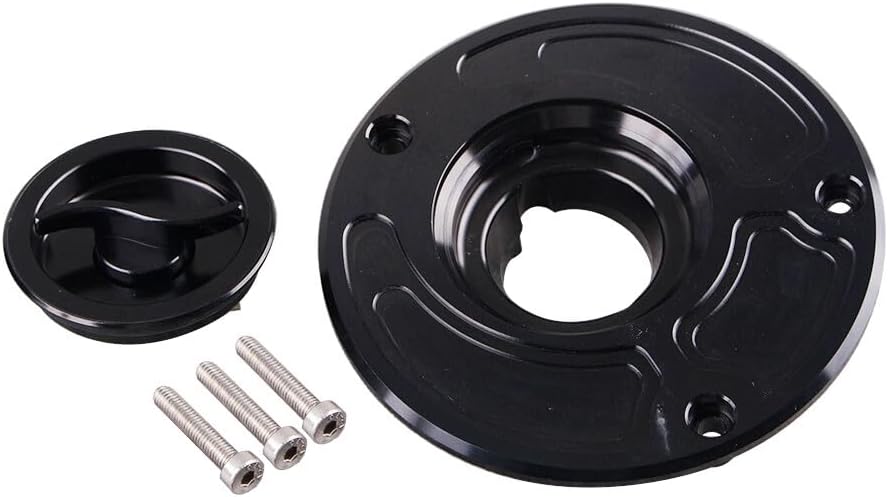 ya 4 8.8.2 CNC Fuel Gas Tank Cap Cover for Kawasaki 2003-2006 Z1000 2002-2005 ZZR1200 Black