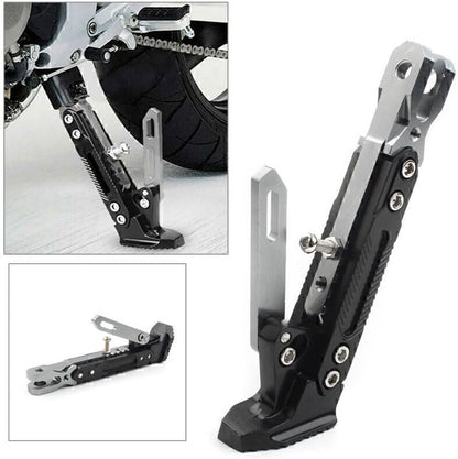ya 2 8.15 CNC Steel Non-slip Adjustable Motorcycle Foot Side Stand Support Leg Kickstand