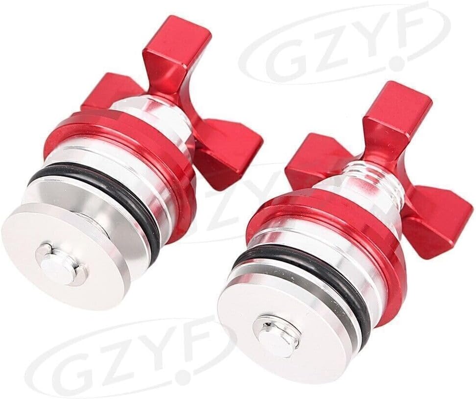 ya 6 8.24 baidi for Kawasaki 250 Red & Silve Aluminum 37mm Front Fork Cap Fit