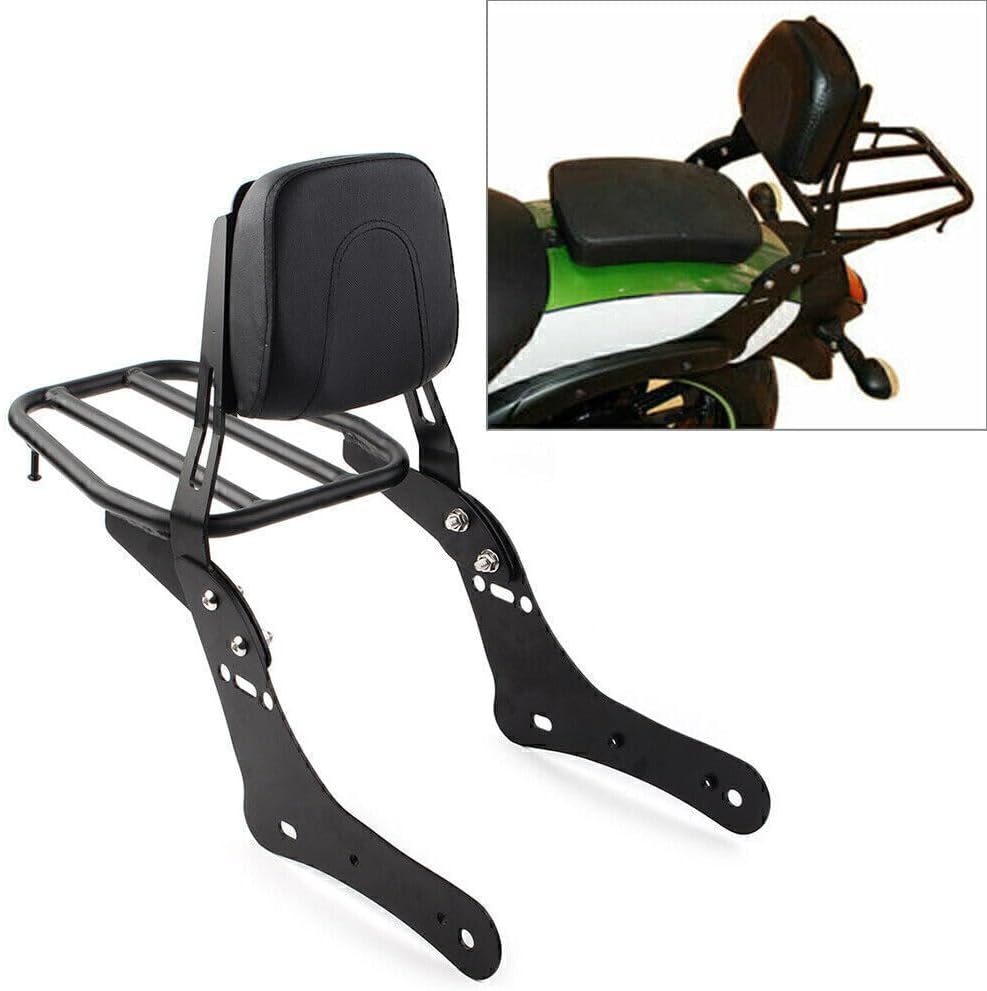 ya 6 8.14 Sissy Bar Luggage Rack Backrest Pad for Kawasaki Vulcan S 650 VN650 2015-2023