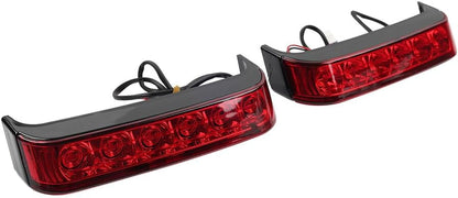 ya 4 8.10 Black Saddlebag Run Brake Tail Light FIT For Harley Touring Street Glide FLHX