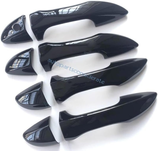 ya 5 8.10 for Toyota for Corolla 14-19 Glossy Black Exterior Side Door Handle Cover Trim 8X