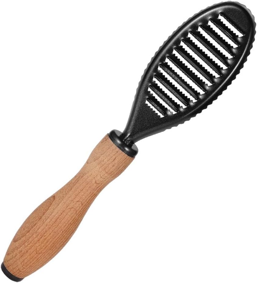 ya 14 9.20 baidi Stainless Steel Fish Scale Remover with Wood Handle for Trout and Perch Scaling-1