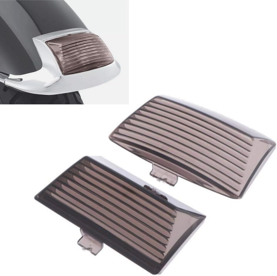 ya 23 10.7 baidi Front & Rear Fender Tip Light Smoke Lens Cover for Harley-Davidson Electra Glide