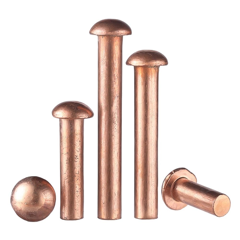 ya 15 10.19 baidi Pure Copper Round Head Rivets M1.5 M2 M2.5 M3 M4 M5 M6 M8-215