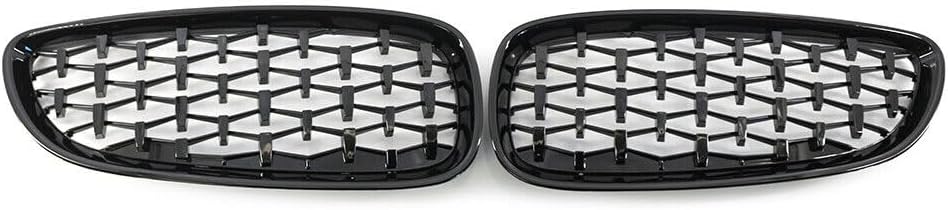 ya 4 8.14 for BMW E89 Z4 2009-2016 2x Gloss Black Diamond Meteor Style Front Grille Grill
