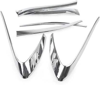 ya 4 8.14 Rear Tail Light Lamp Panel Cover Trim Decoration Set Fit for Toyota C-HR 2018 Chrome