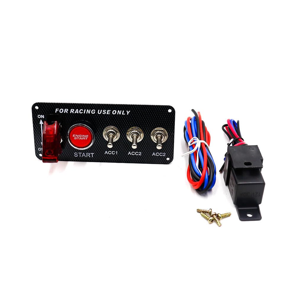 ya 3 8.24 baidi 12V Car 5 in 1 Ignition Switch Panel Toggle Switch Engine Starter Push Button