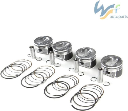 ya 4 8.14 4PCS Piston&Ring Set 1.4TSI 76.5mm for VW for JETTA for Golf for Tiguan Scirocco 1.4TS