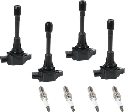 ya 9 10.24 Ignition Coil & Spark Plug Kit for 07-19 for Nissan for Altima Sentra Rogue Versa