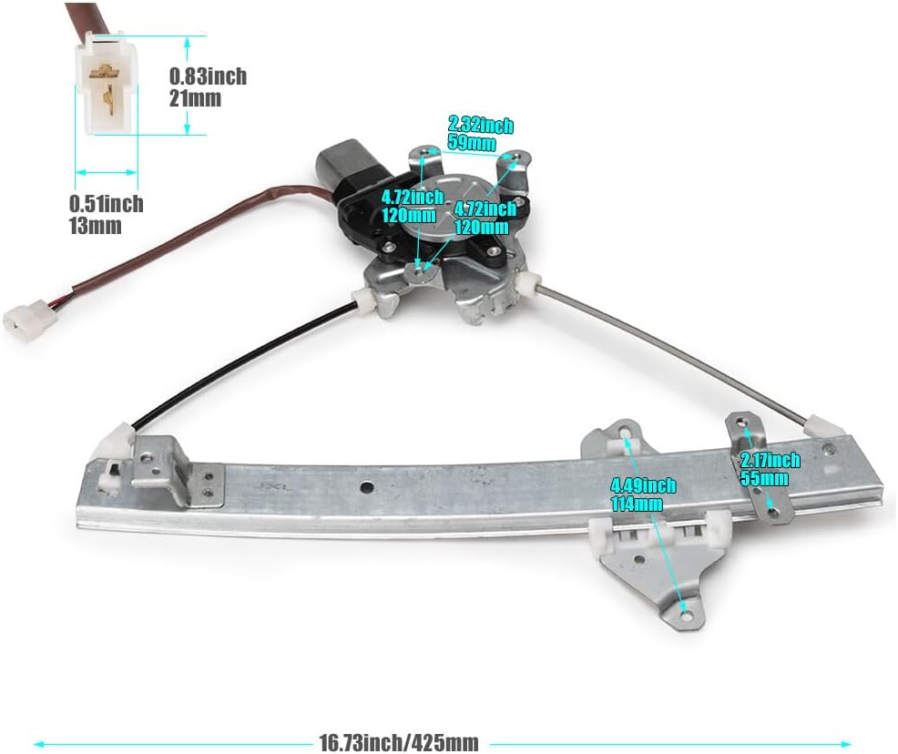 ya 12 10.8 baidi Rear Right Window Regulator W/Motor for Outlander for Mitsubishi 2003-2006 MR573880